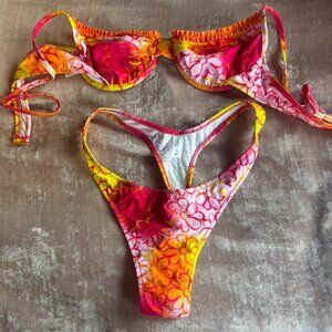 Heavy Manners Pink and Orange Bikini
